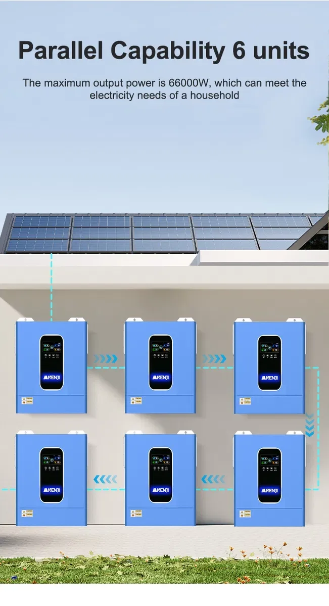 Гібридний інвертор ANENJI 11kW/кВт ANJ-HHS-11KW-48V-WIFI-P Нова модель! — фото 5