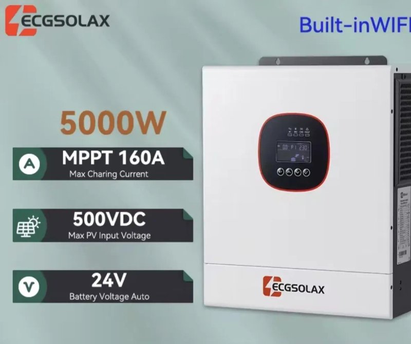 Гібридний інвертор POWLAND 5KW 24В WiFi гибридный инвертор
POWLAND 5kW WIFI — фото 5