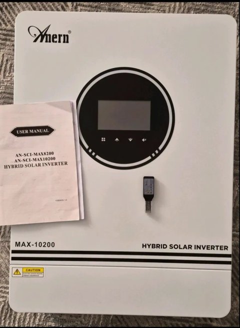 Гібридний сонячний інвертор Anern AN-SCI-MAX-10200 10.2 кВт 48V 160A MPPT стан нового (майже не використовувався), повний комплект з Wi-Fi