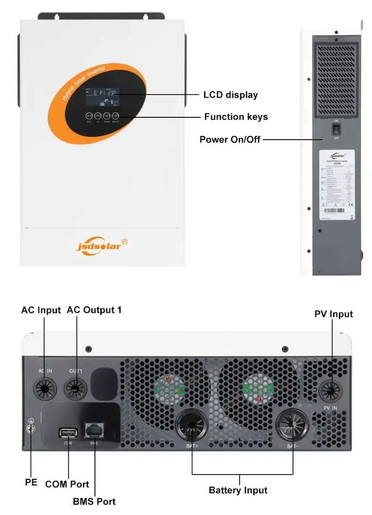 Гібридний сонячний інвертор JSDsolar J4000E 4 kWt кВт/ 24В/ Чиста синусоїда/ WiFi (В НАЯВНОСТІ!) — фото 2