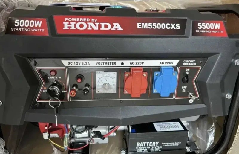 Гибридный генератор газ бензин HONDA EM5500 5-5.5 кВт с электростартером бензо газовый генератор хонда — фото 6