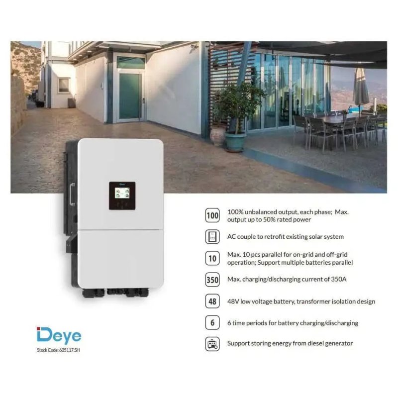 Гибридный инвертор Deye SUN-20K-SG05LP3 48В 2MPPT 3Ф 380В 20кВт (Днепр, Киев) 16.09 — фото 2
