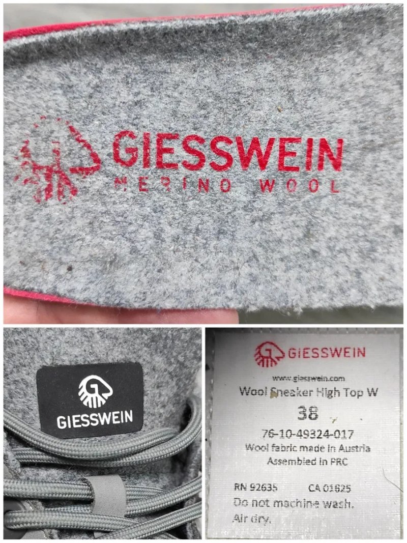 38 Giesswein wool merino оригінальні жіночі кросовки — фото 2