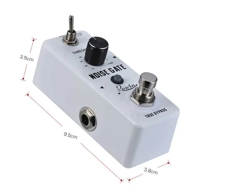 Гитарная педаль Шумодав Noise Gate Rowin. Самая необходимая педаль в педалборде Педаль реверберации M-VAVE Mini Universe. Патчи для соединения педалей — фото 2
