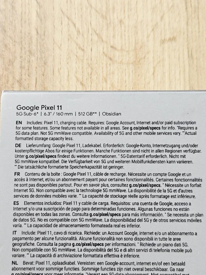 Google Pixel 11 512GB Obsidian. Фізична сім та eSIM. Європейська версія — фото 4