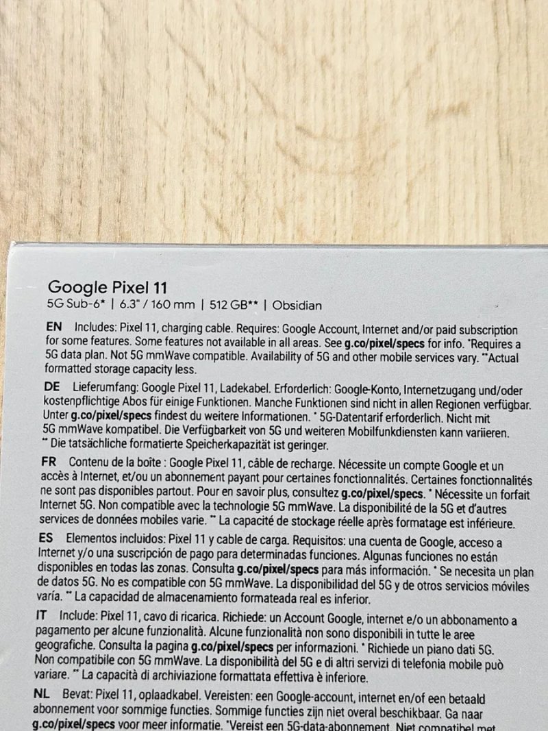 Google Pixel 11 512GB Obsidian. Фізична сім та eSIM. Європейська версія — фото 4