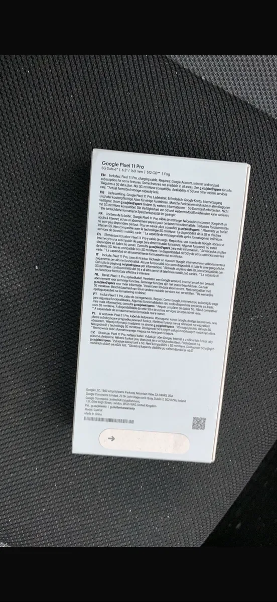 Google pixel 11 pro 512gb колір Fog новий заракований — фото 2