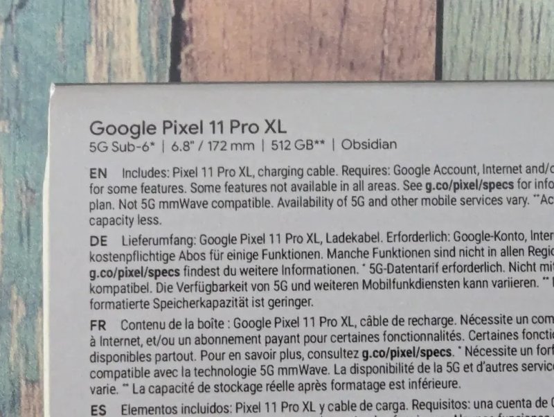 Google Pixel 11 Pro XL 16/512GB  Obsidian .Новий.Пломби.EU Bepcia — фото 5