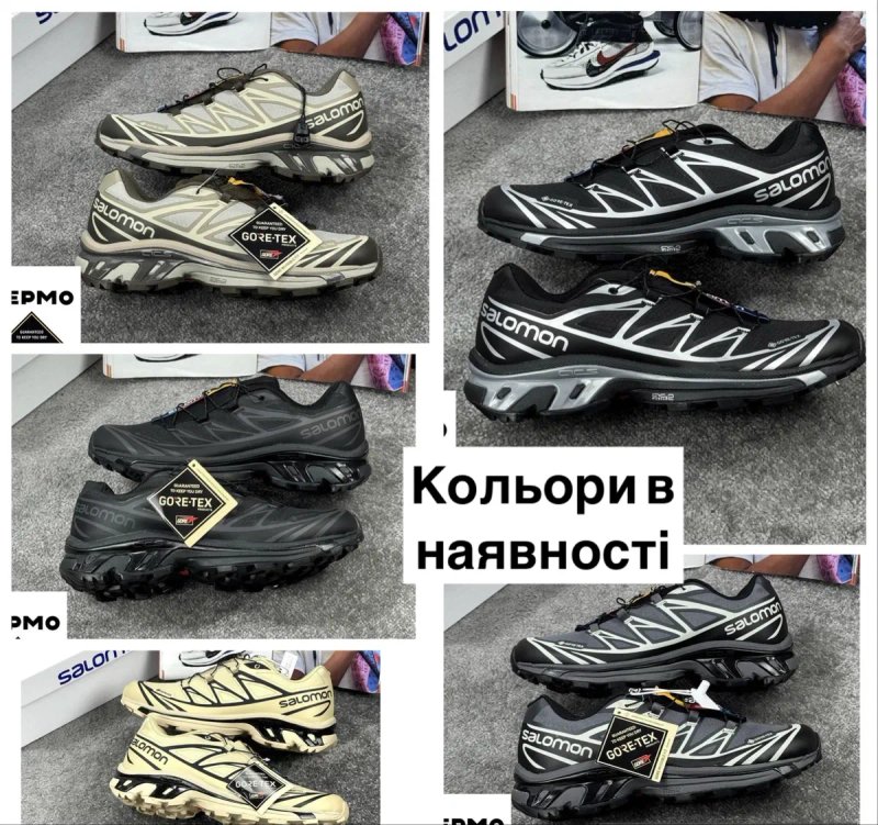 Gore-Tex! Кроссовки Salomon Xt-6 Black Silver•Соломон (чорні),salomon — фото 2