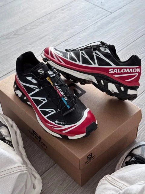GORE-TEX! Salomon Xt-6 Gtx Black Red Саломони Чорно-червоні, не промокають, salomon gore-tex