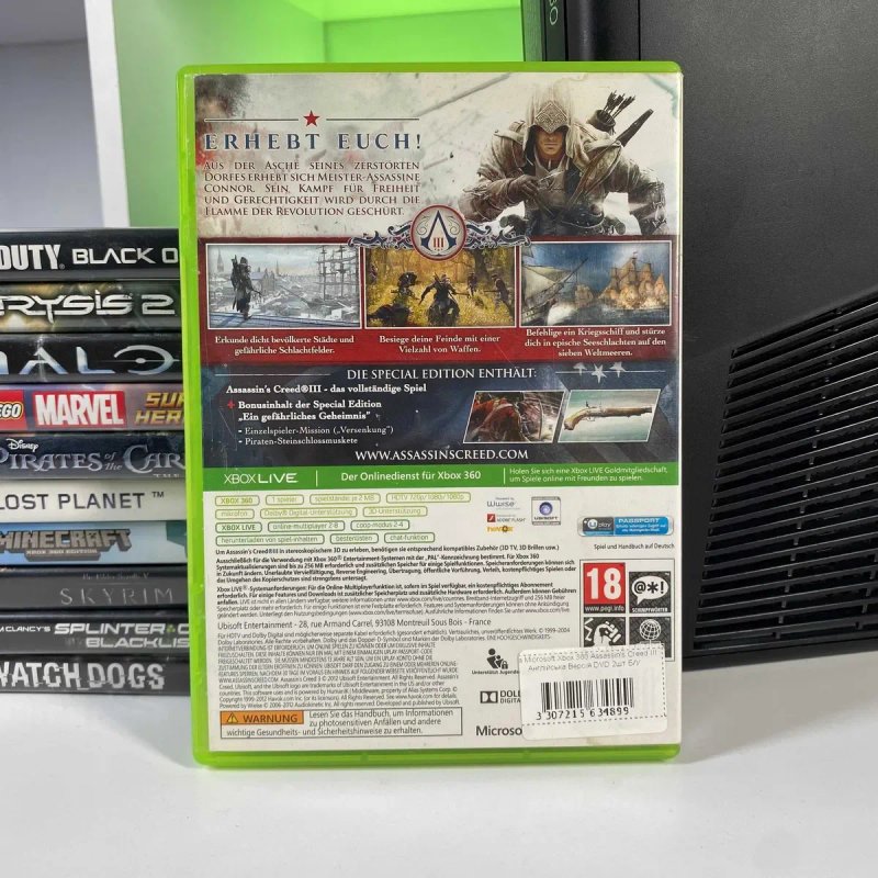 Гра Assassin's Creed 3 Xbox 360 Б/У Оригінальна Асасинс крид для іксбокс 360 Ігри в асортименті — фото 3