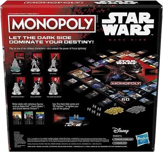 Гра Монополія Зоряні Війни Monopoly Star Wars Dark Side Hasbro — фото 2