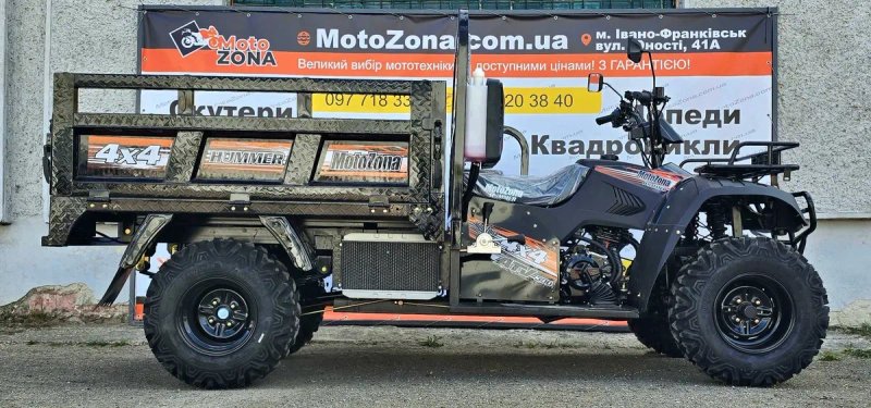 Грузовий Квадроцикл Hummer 300 куб. 4х4  Black Всюдихід| Новий! з Пониженою КПП — фото 6