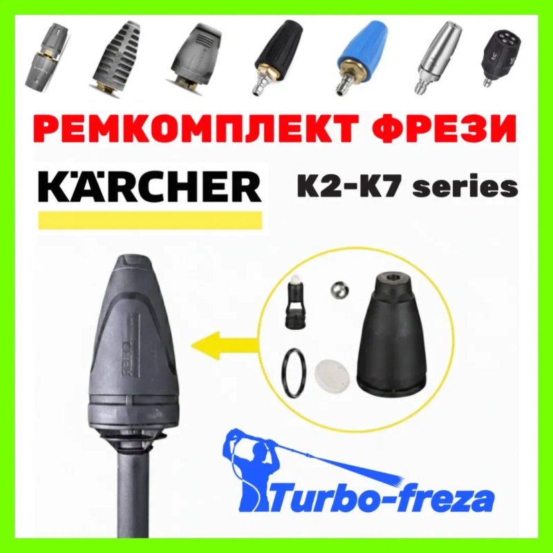 Грязьова фреза роторна турбо насадка форсунка сопло на мийку KARCHER — фото 2