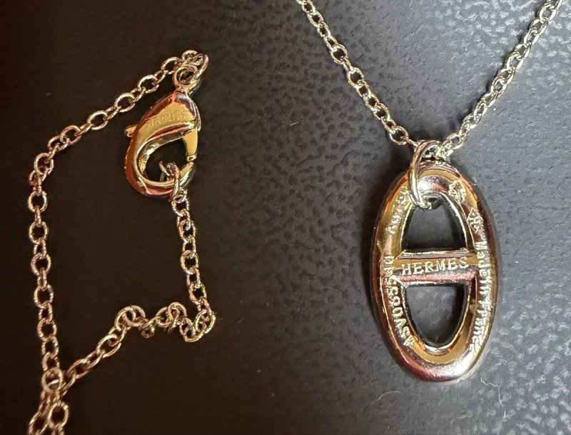 Hermès Farandole кулон на сріблястому ланцюжку, сережки. — фото 3