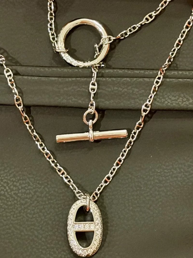 Hermès Farandole кулон на сріблястому ланцюжку, сережки. — фото 8