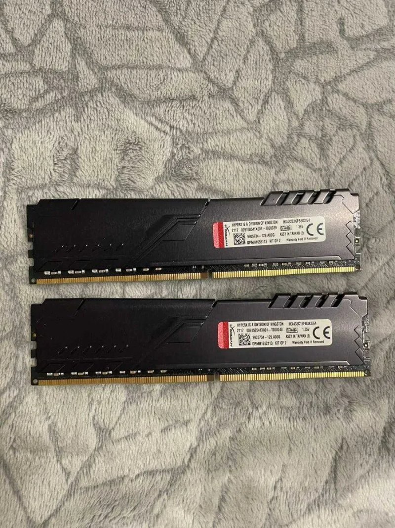 HyperX Fury 64GB (2x32GB) DDR4 3200MHz CL16 — HX432C16FB3K2/64 — фото 2
