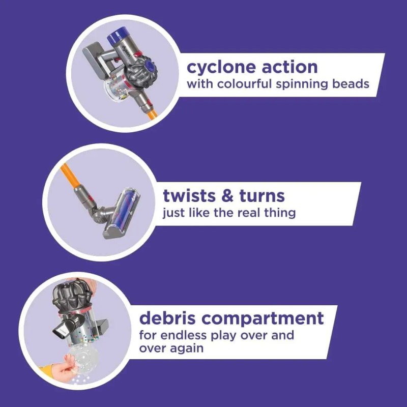 Іграшка пилосос CASDON Dyson Cordless Vacuum 68 см • Новий — фото 6