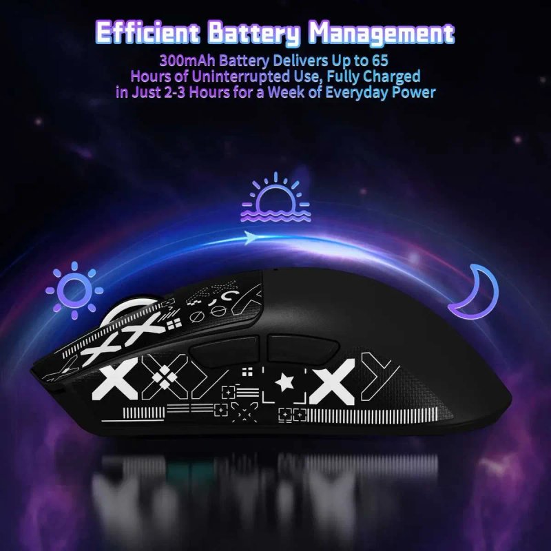 Ігрова бездротова миша ATTACK SHARK X11SE Tri-Mode 18000 DPI, 59 г — фото 7