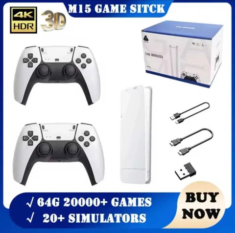 Ігрова приставка Game Stick M15 + 4 батарейки ААА у бонус - 20000 ігор