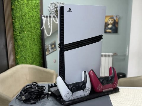Игровая Консоль Sony PlayStation 5 Pro, Digital, 2TB, White, 2 Джойстика