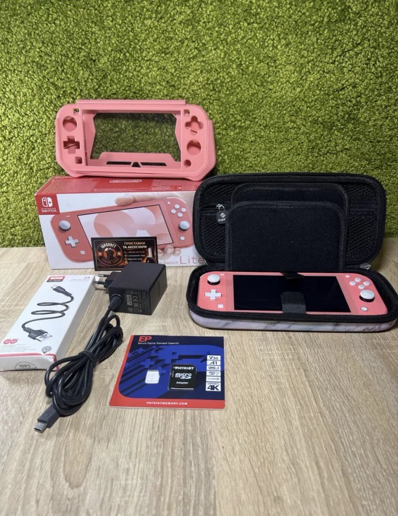 Игровая приставка Nintendo Switch Lite Coral Особая ревизия  + карта памяти 256 ГБ ( Полный комплект ) + Гарантия — фото 4