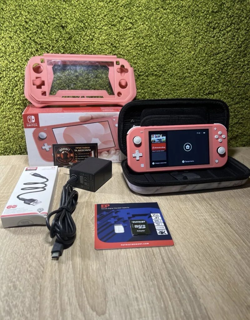 Игровая приставка Nintendo Switch Lite Coral Особая ревизия  + карта памяти 256 ГБ ( Полный комплект ) + Гарантия — фото 6