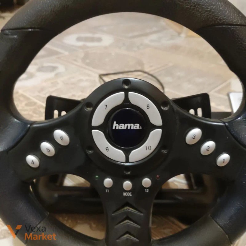 Ігрове кермо Hama Thunder V18 з педалями для ПК — фото 2