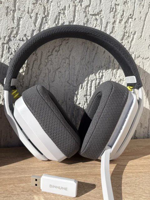 Ігрові навушники BINNUNE BW06, Bluetooth / 2.4 ГГц Gray