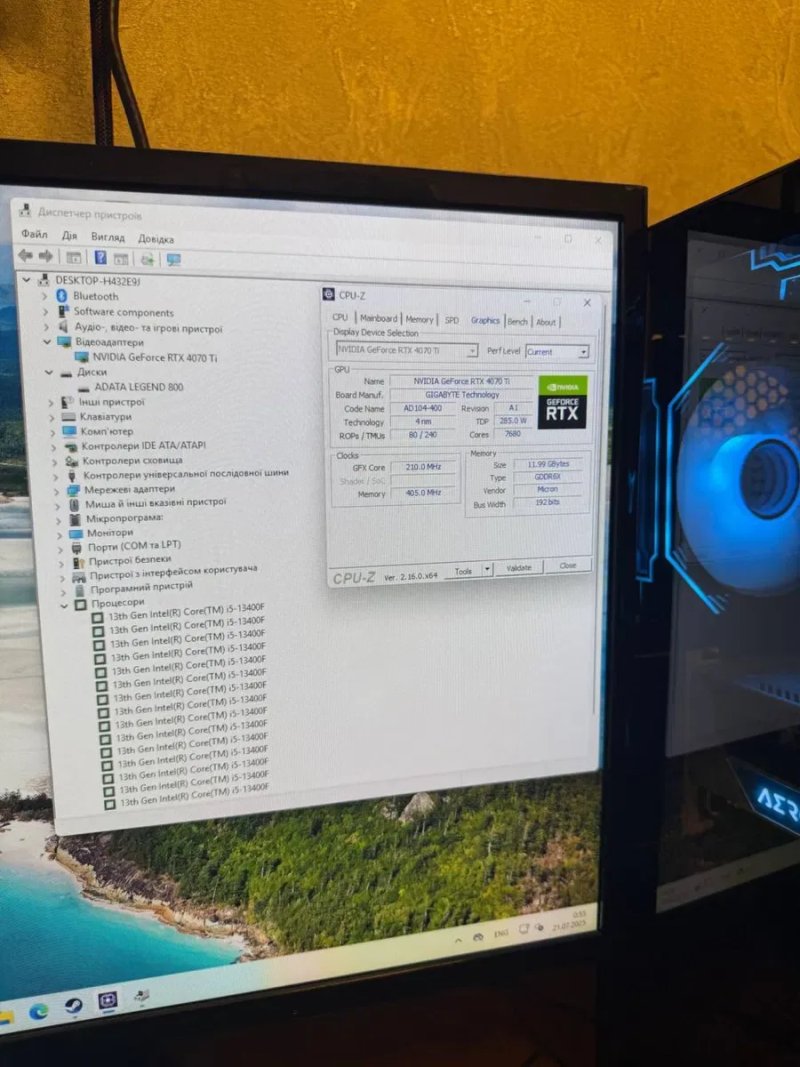 Ігровий монстр RTX 4070 TI Комп'ютер i5 13Th Системний блок 32GB DDR5 — фото 8