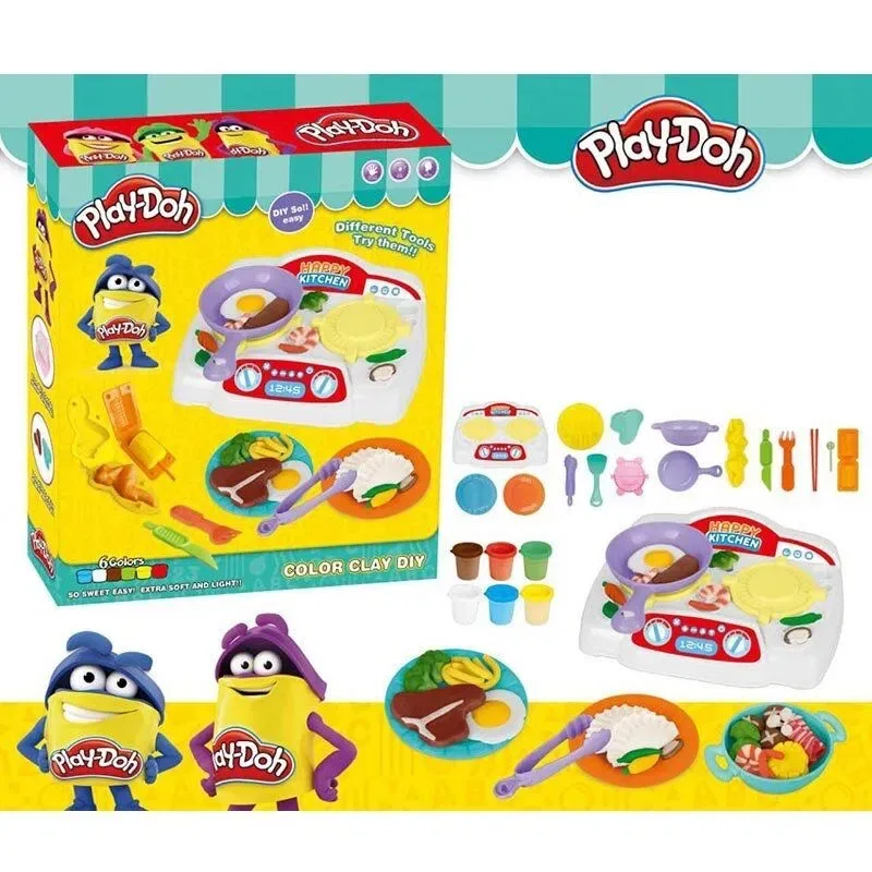 Ігровий набір пластилін Play-Doh Кухонна Плита з посудоб 6 баночок — фото 2