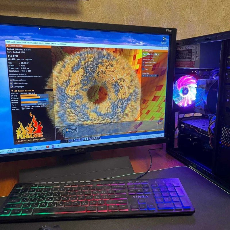 Ігровий стаціонарний комп RX 5700 XT Системний ПК 8 ядер блок 32GB ОЗУ — фото 7