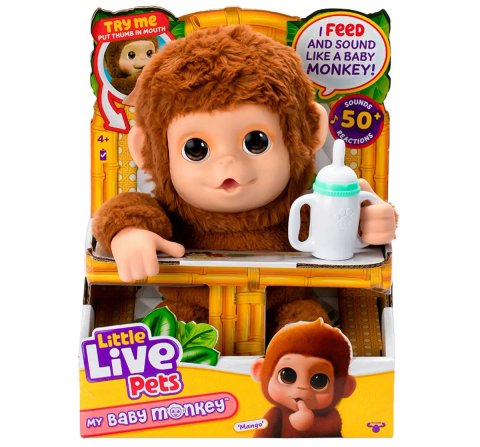 Інтерактивна іграшка Moose Little Live Pets My Baby Monkey Маленьке мавпеня (26558)