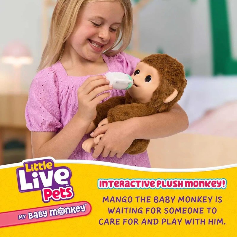 Інтерактивна іграшка Moose Little Live Pets My Baby Monkey Маленьке мавпеня (26558) — фото 4