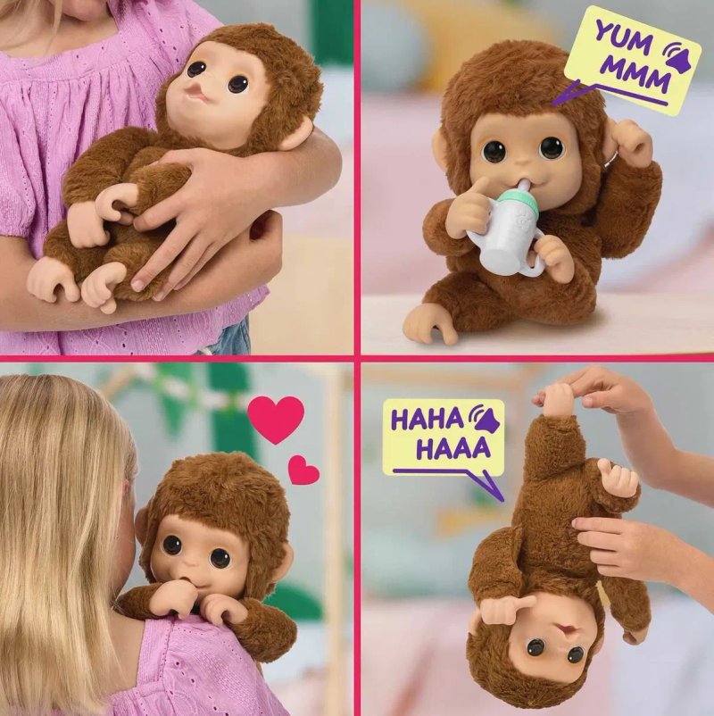Інтерактивна іграшка Moose Little Live Pets My Baby Monkey Маленьке мавпеня (26558) — фото 8