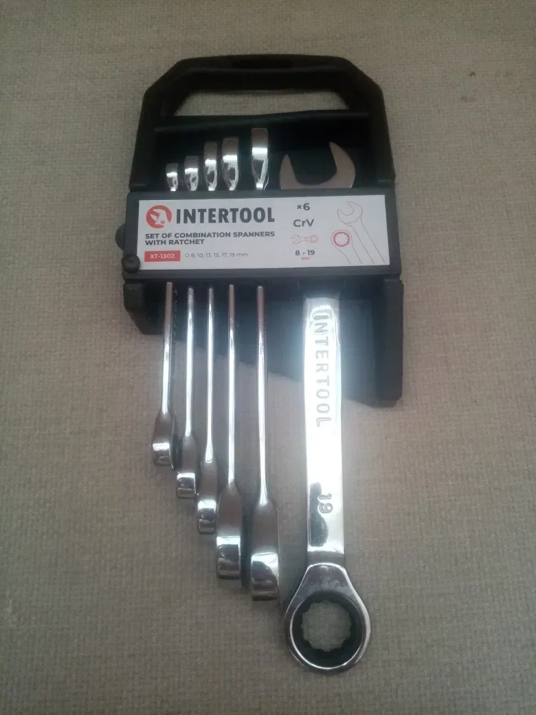 Intertool XT-1302 Набір ключів комбінованих, з тріскачкою — фото 2