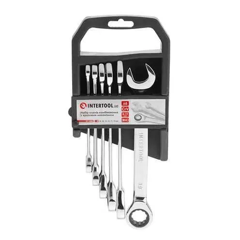 Intertool XT-1302 Набір ключів комбінованих, з тріскачкою — фото 3