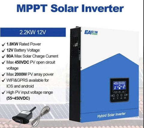 Інвертор EASUN 2.2kW 12V SMH / Инвертор 2,2kw 12V
