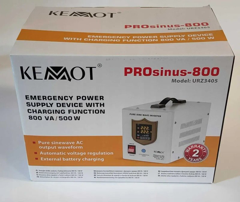 Інвертор Kemot PROsinus 800W ДЖБ ИБП Безперебойник. Инвертор Для котла — фото 6