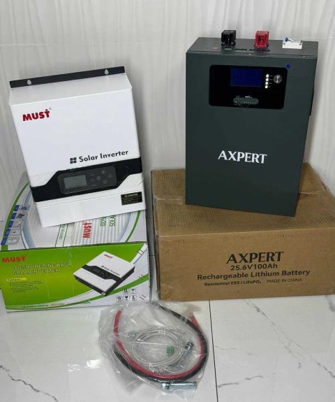 Інвертор Must 3,2 Кв + АКБ LiFePO4 25.6V 100Ah, 2,56kWh