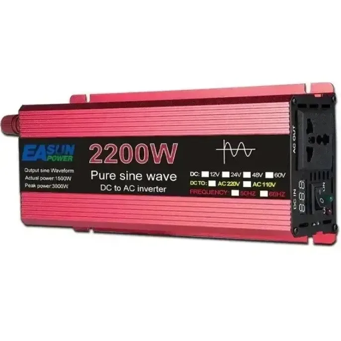 Инвертор напряжения чистая синусоида с 12V в 220V 2200W — фото 2