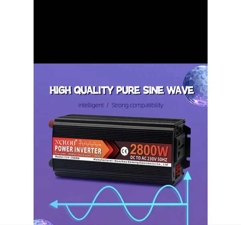 Инвертор NCKOU 12/220V. 2800W. Чистый синус. В наличии. Цена актуальная. — фото 3