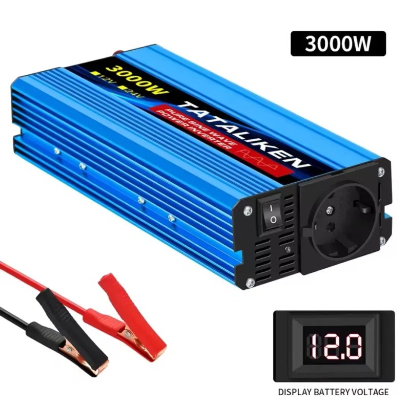 Інвертор Tataliken 3000W  чиста синусоїда 12в- 220в — фото 2