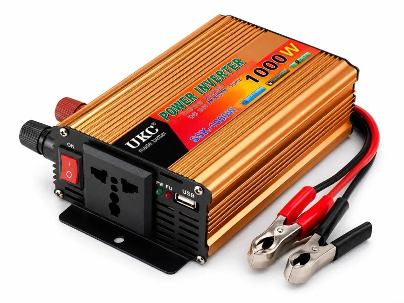 Інвертор UKC SSK-1000W 24V–220V, перетворювач напруги 1000 Вт з USB — фото 2