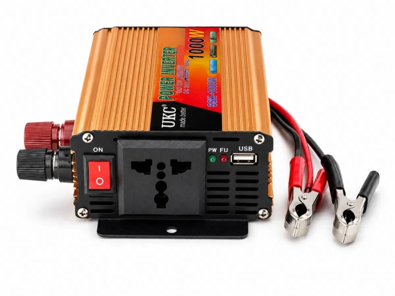 Інвертор UKC SSK-1000W 24V–220V, перетворювач напруги 1000 Вт з USB — фото 3