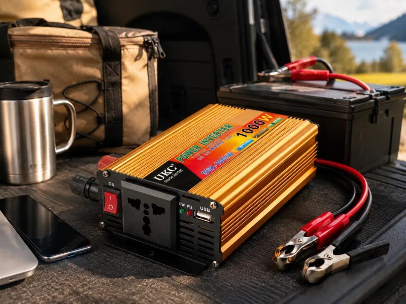Інвертор UKC SSK-1000W 24V–220V, перетворювач напруги 1000 Вт з USB — фото 4
