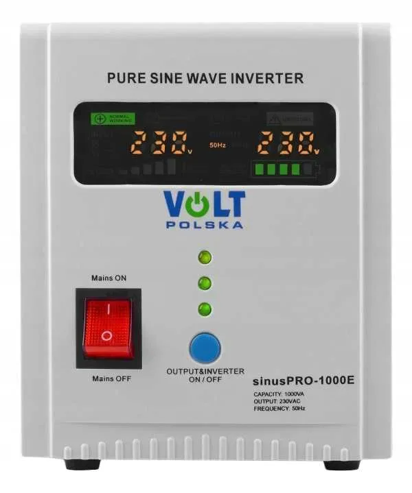 Інвертор Volt Polska 1000Вт ДЖБ ИБП Безперебійник. Чистий синус. Преобразователь. Инвертор для котла — фото 7