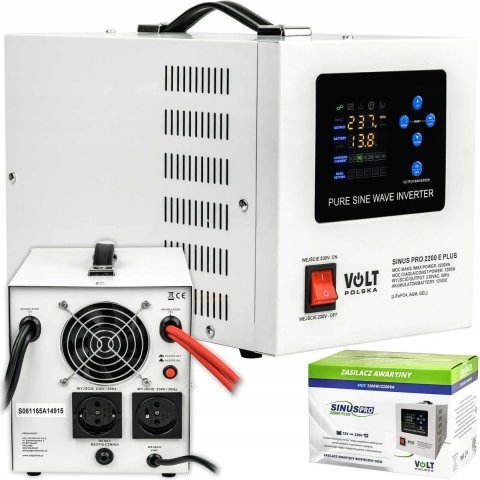 Інвертор Volt Polska 2200W Для акумуляторів LiFePo4/AGM/GEL. ДЖБ ИБП. Инвертор з підтримкою LFP4 залізофосфатних АКБ.