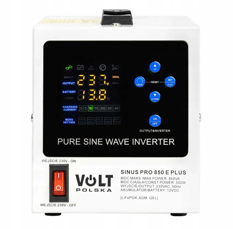 Інвертор Volt Polska 850W для LiFePo4 + Акумулятор 100Ah літій залізо фосфатний. 2в1 Комплект резервного живлення. Инвертор и аккумулятор — фото 6