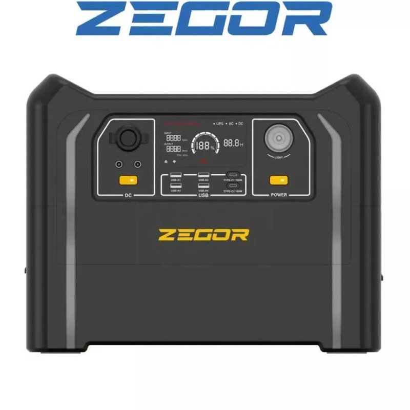 Инверторная аккумуляторная зарядная станция 2.4 кВт Zegor YC2400 TURBO 2400Вт, Пиковая мощность 4800Вт, LiFePO4, Чистая синусоида — фото 3